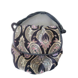 Maxx New York Multicolor Tapestry w/ Leather Strap Handbag Vintage Boho